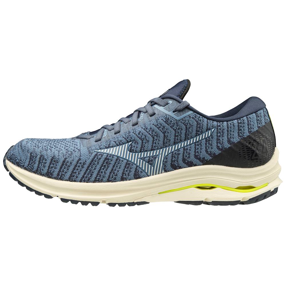 Mizuno Wave Rider 24 WAVEKNIT™ - Erkek Koşu Ayakkabısı - Açık Mavi Türkiye (IMENQX-896)